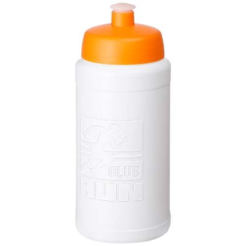 PF210288-10Baseline Rise 500 ml Sportflasche_ weiss_orange