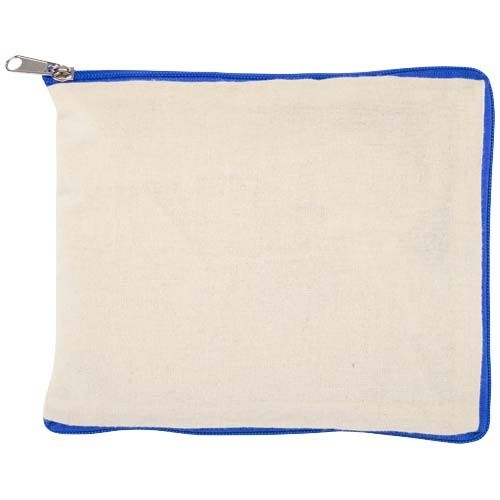 PF120788-3Sierra 140 g_m² Faltbare Tragetasche aus GRS recycelter Baumwolle 7L_ natur_royalblau