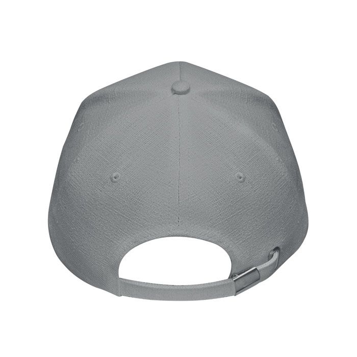 MO6176-07Naima Cap Hanf Baseball Kappe 5 Panele_ Grau