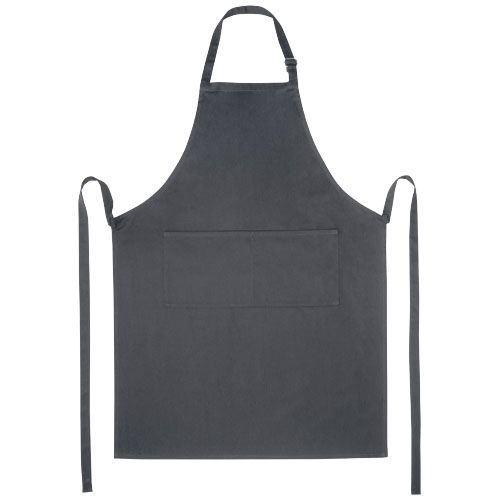 PF113334-4Andrea 240 g_m² Schuerze mit verstellbarem Nackenband_ dunkelgrau