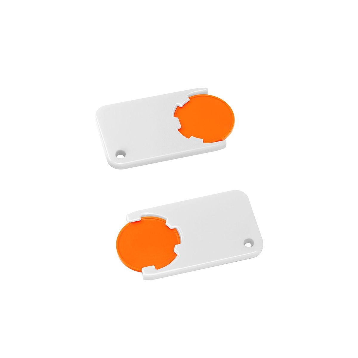 HE7454-5-0Chiphalter mit 1€-Chip _Beta_ orange_ weiss