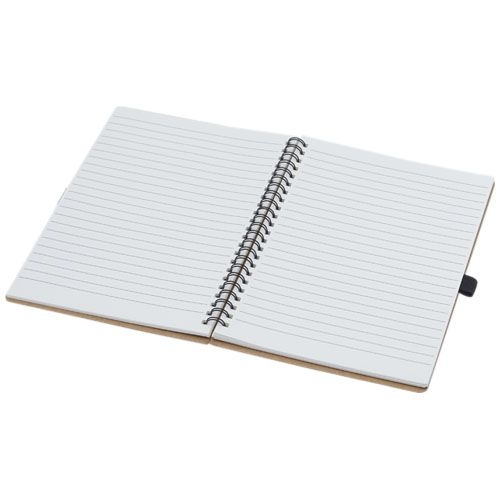 PF107732-1Cobble A5 Notizbuch mit Spiralbindung aus recyceltem Karton mit Steinpapier_ natur