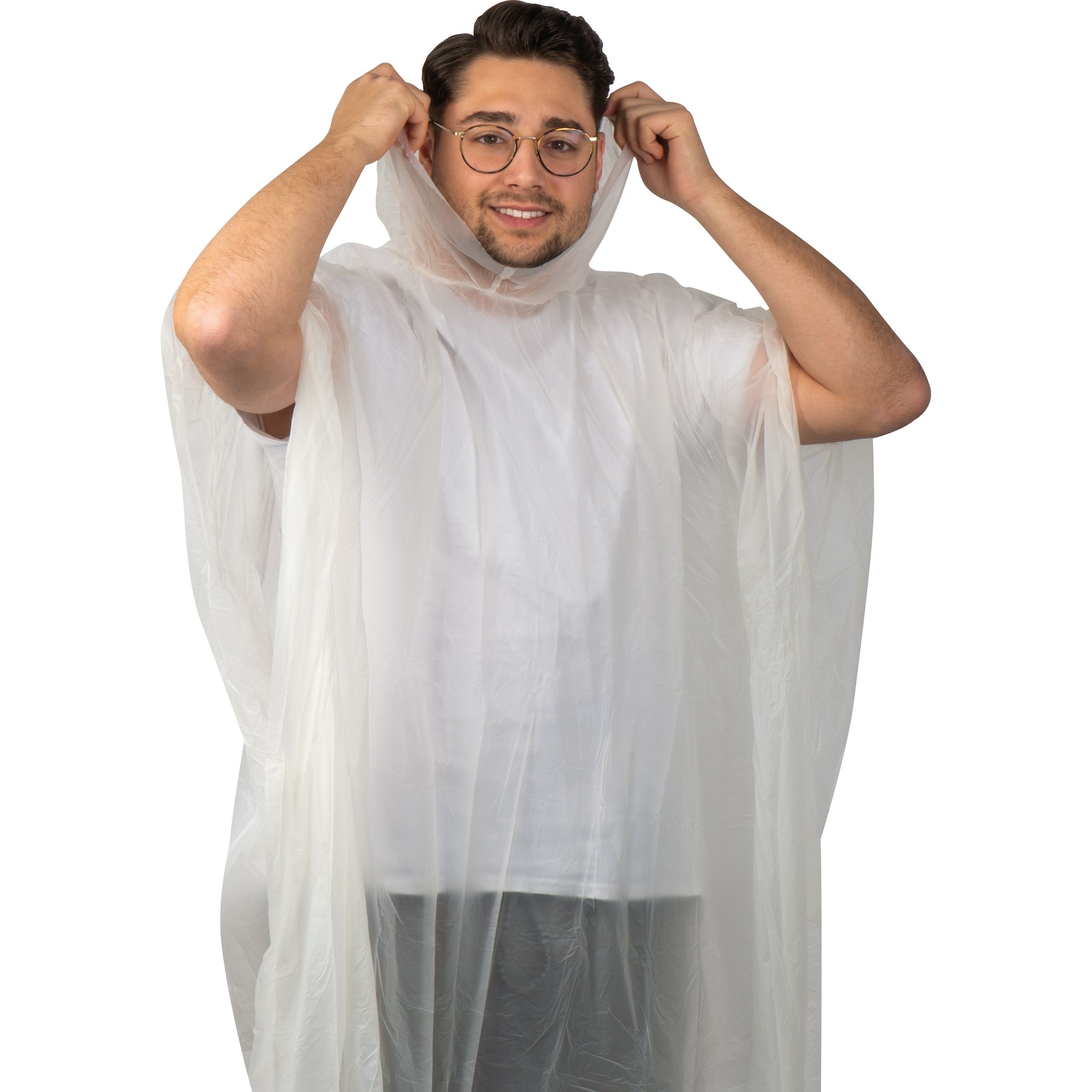 MA41882-66Regenponcho aus PLA in einer Tragetasche - kompostierbar DAVIDE_ transparent