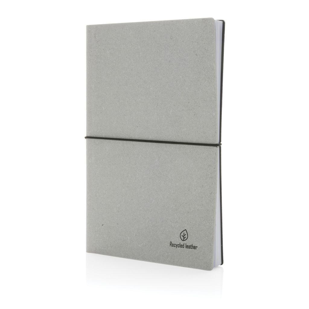 XDP772.21-12A5 Notizbuch aus GRS recyceltem Leder_ Hellgrau