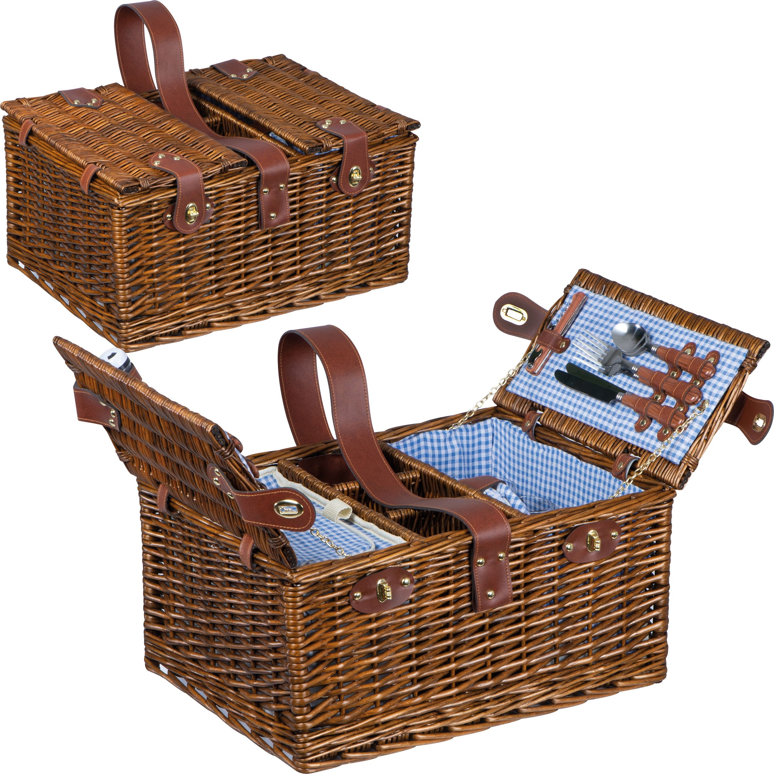 MA61276-01Picknickkorb fuer 4 Personen_ braun