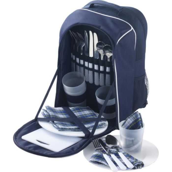 Picknick-Rucksack aus Polyester Neo, Blau