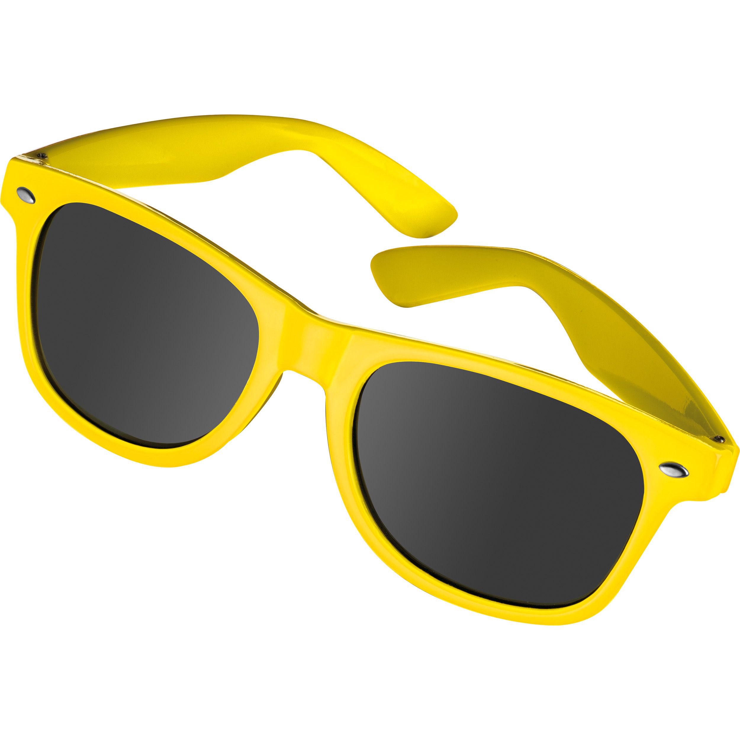 Sonnenbrille aus Kunststoff im "Nerdlook", UV 400 Schutz, gelb