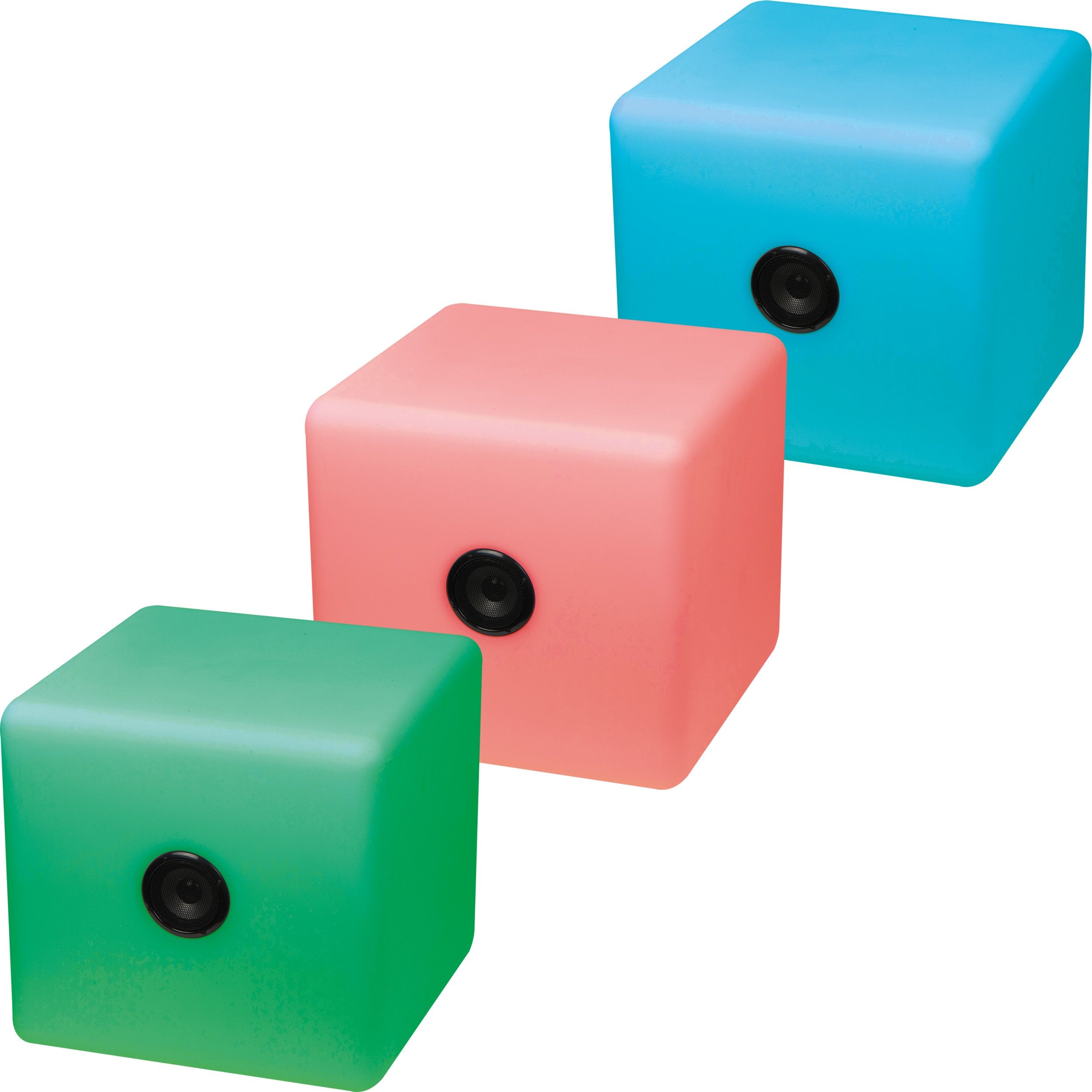 XXL Bluetooth Lautsprecher mit wechselnder LED-Beleuchtung, 2.200 mAh, weiß