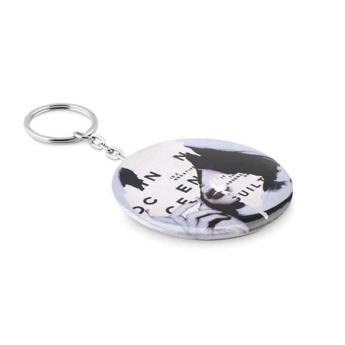 MO9334-16Pin Flask Badge Schluesselanhaenger_ Mattsilber