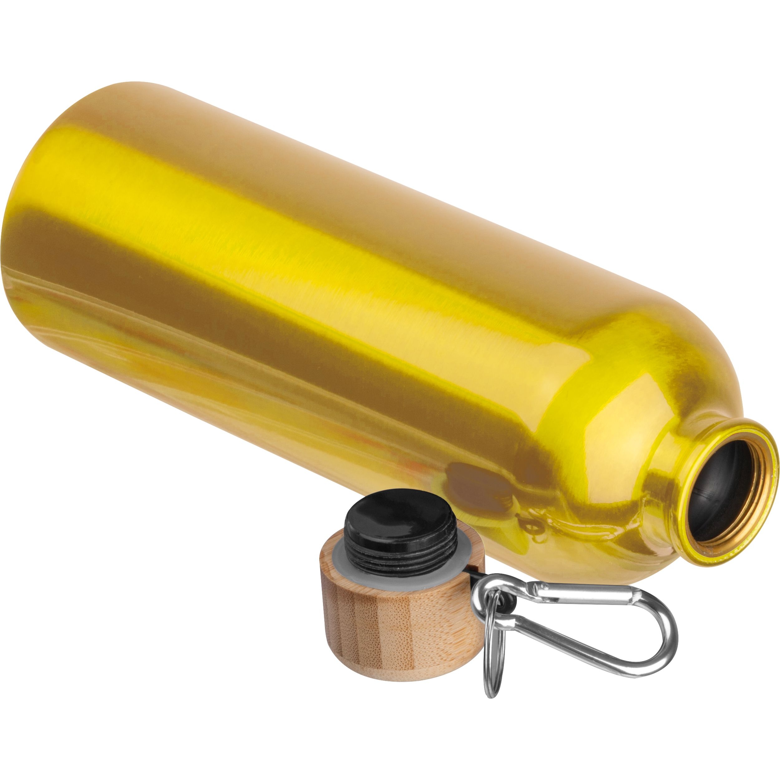 MA84971-08Edelstahltrinkflasche mit Karabiner_ 750ml RUTH_ gelb