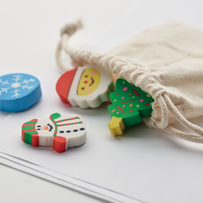 CX1526-13Rubbies Set mit  4 Radierern_ beige