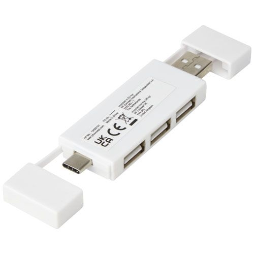 PF124251-1Mulan doppelter USB 2.0-Hub_ weiss