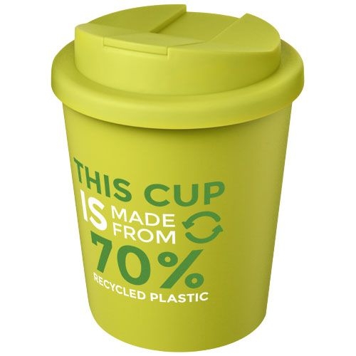 PF210455-17Americano® Espresso Eco 250 ml recycelter Isolierbecher mit auslaufsicherem Deckel _ limone