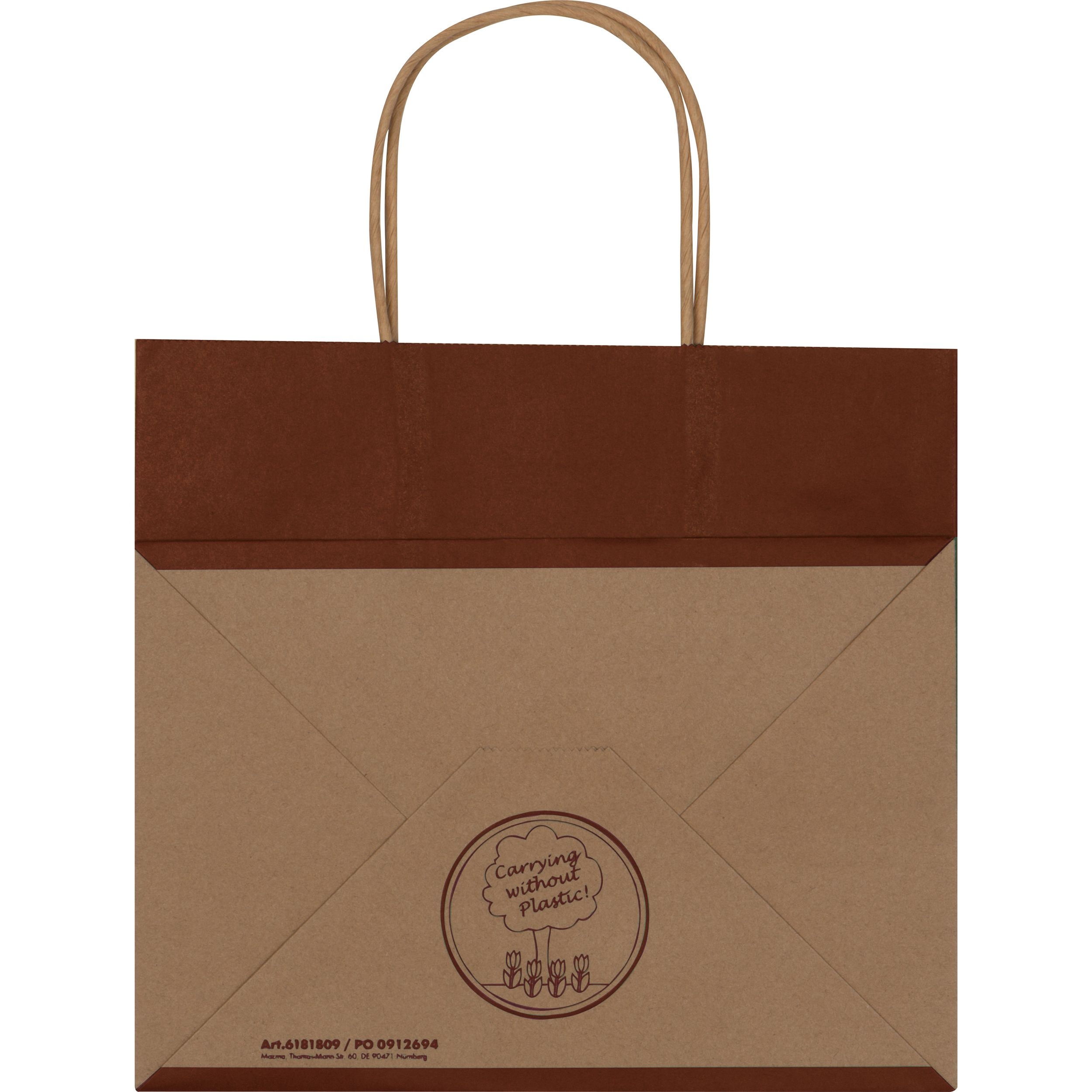 MA61818-01Recycelte Papiertasche klein_ braun