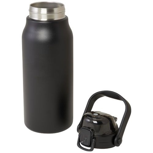 PF100789-2Giganto 1600 ml RCS-zertifizierte Kupfer-Vakuum Isolierflasche aus recyceltem Edelstahl _ schwarz
