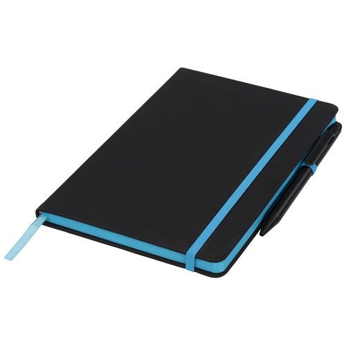 PF210210-1Noir Edge A5 Notizbuch mit farbigem Rand_ schwarz_blau