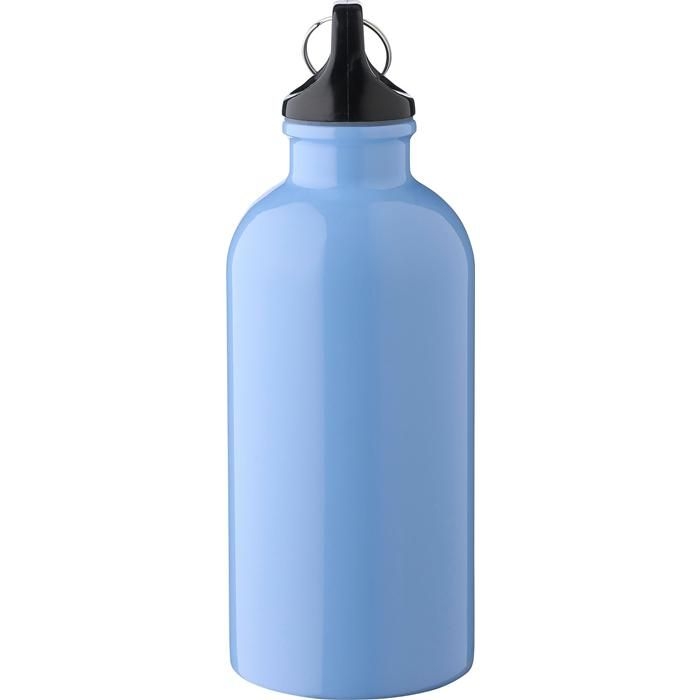 GI1204264-18Einwandige Flasche aus recyceltem Edelstahl _400 ml_ Sable_ hellblau