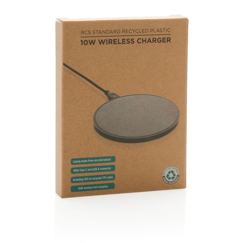 XDP308.66-110W Wireless Charger aus RCS Standard recyceltem Kunststoff_ schwarz