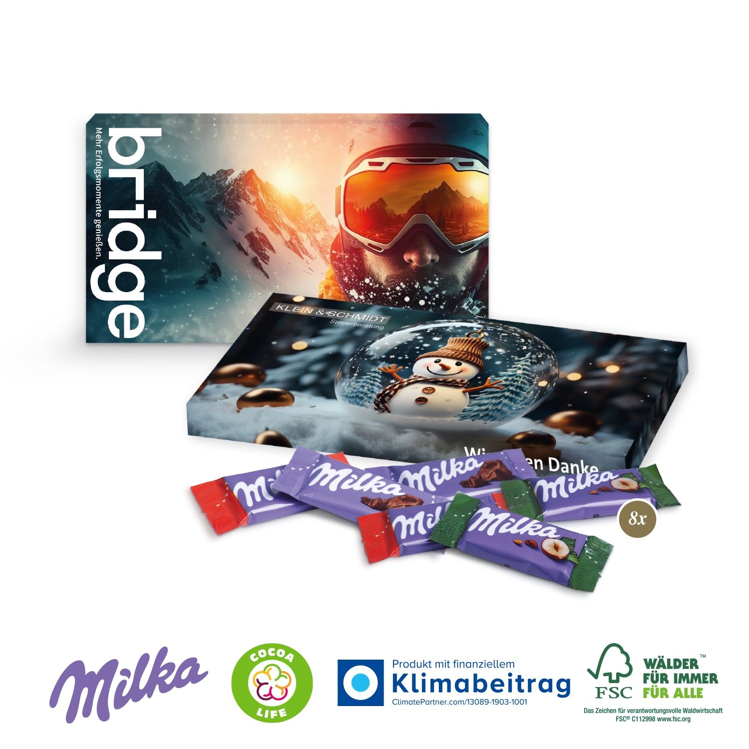 CD91157Milka Schokotaefelchen in Praesentbox