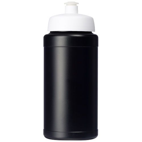 PF210688-13Baseline® Plus 500 ml Flasche mit Sportdeckel_ schwarz_weiss