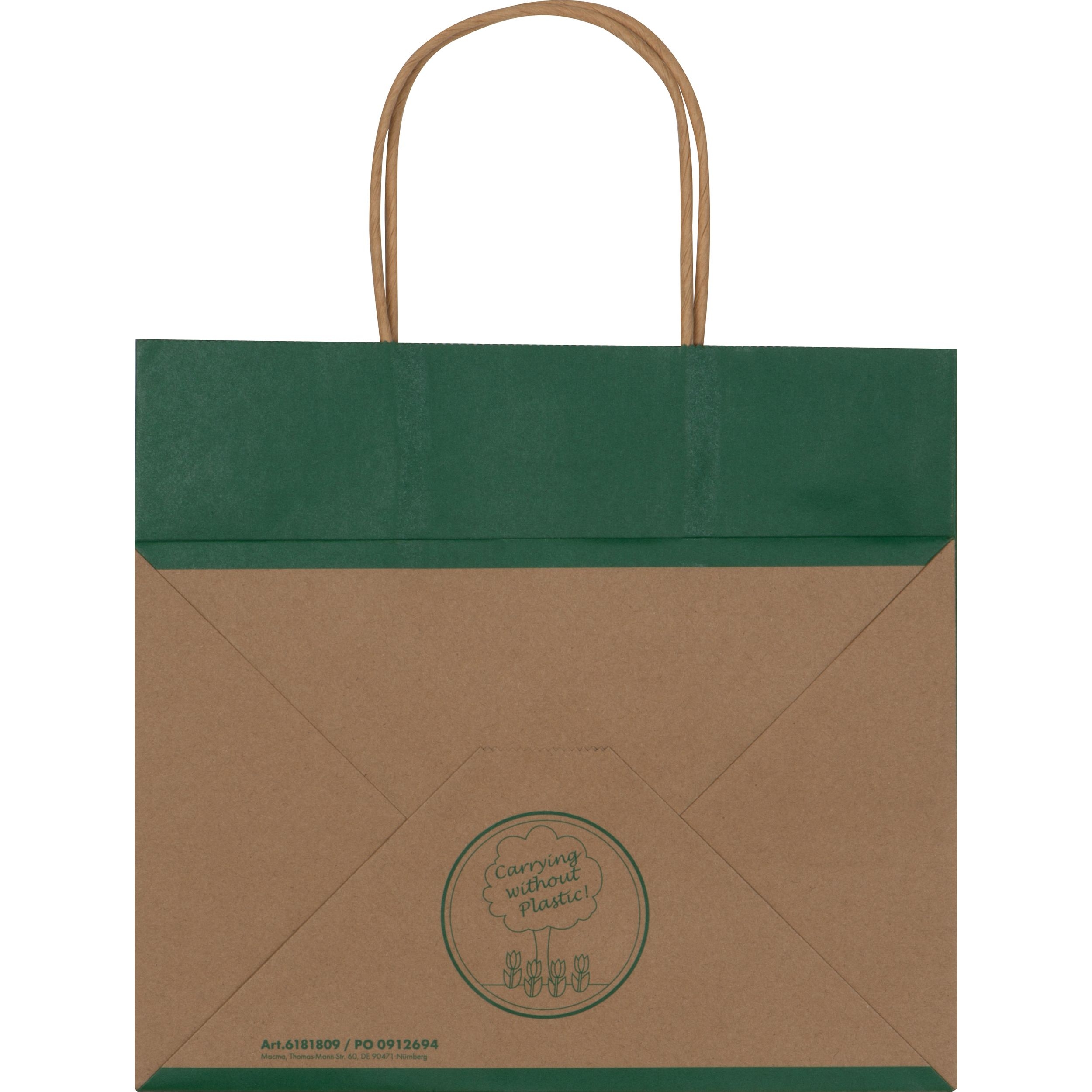 MA61818-09Recycelte Papiertasche klein_ gruen