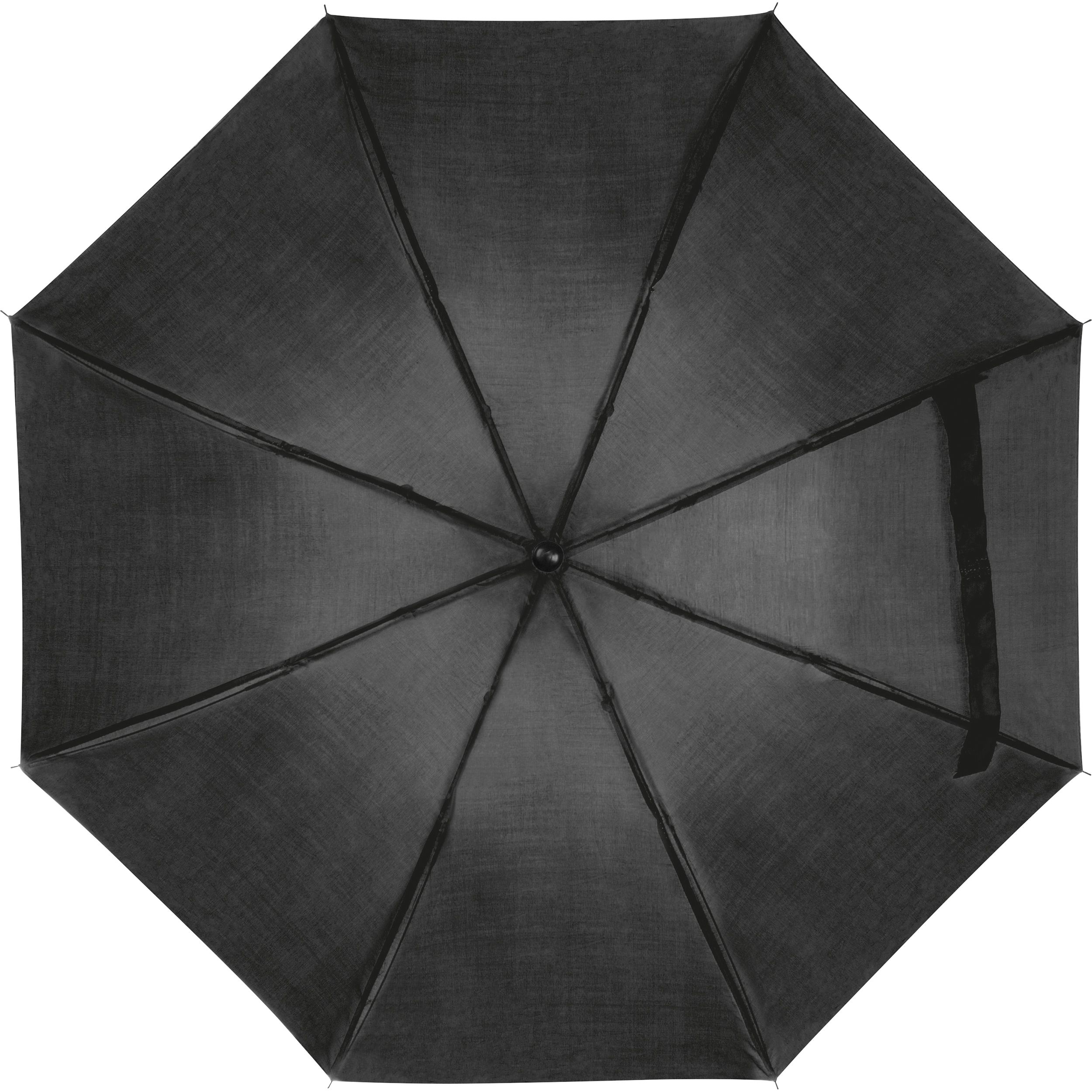 MA45188-03Teleskop Taschenschirm aus Polyester FRANCO_ schwarz