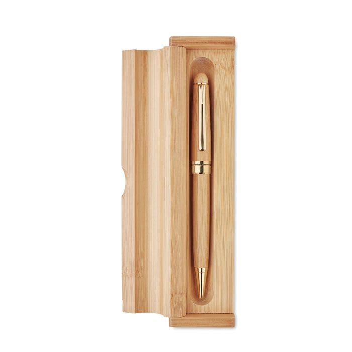 MO9912-40Etna Bambus Drehkugelschreiber_ holz