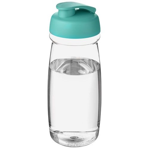 PF210054-21H2O Active® Pulse 600 ml Sportflasche mit Klappdeckel_ transparent_aquablau