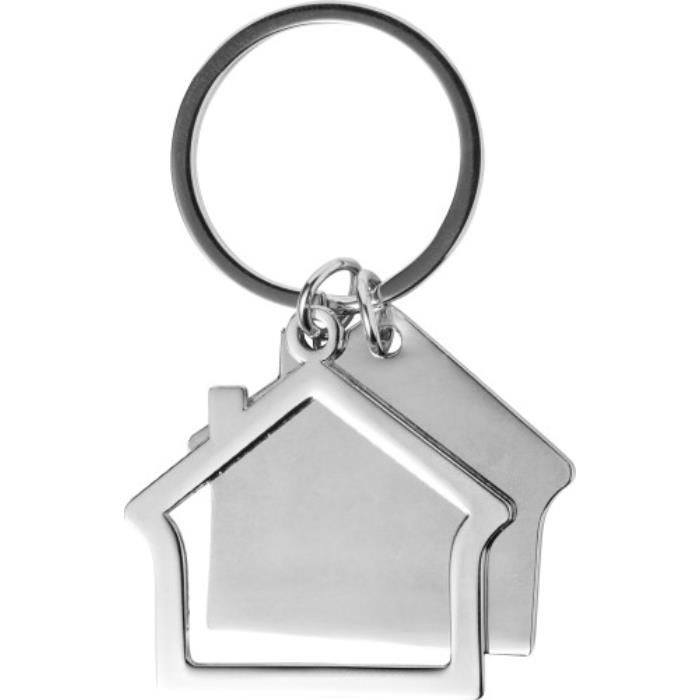 GI8742Schluesselanhaenger aus Zink-Aluminium in Hausform Amaro