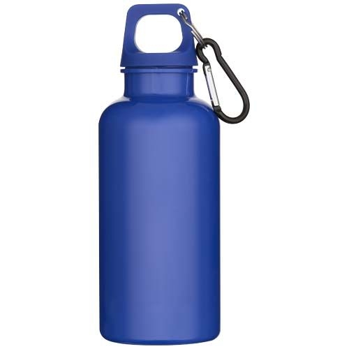 PF100863-6Oregon 400 ml einfarbige RS-zertifizierte Trinkflasche aus recyceltem Kunststoff mit Karabinerhaken