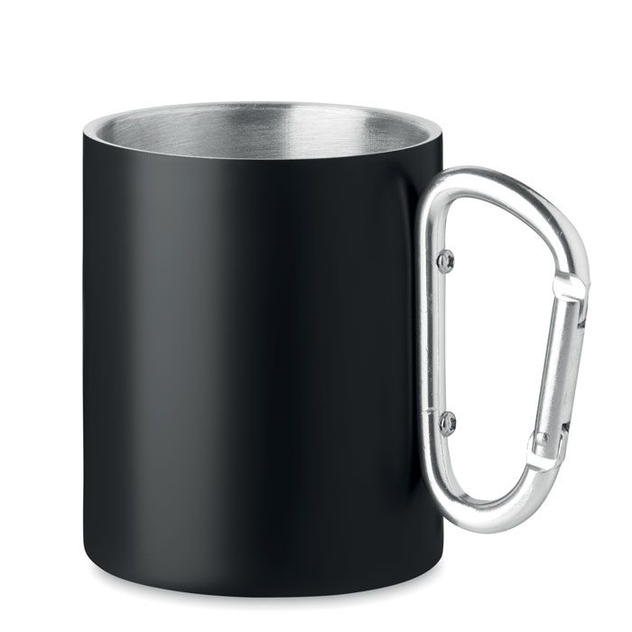 Trumba Trinkbecher mit Karabiner, Schwarz