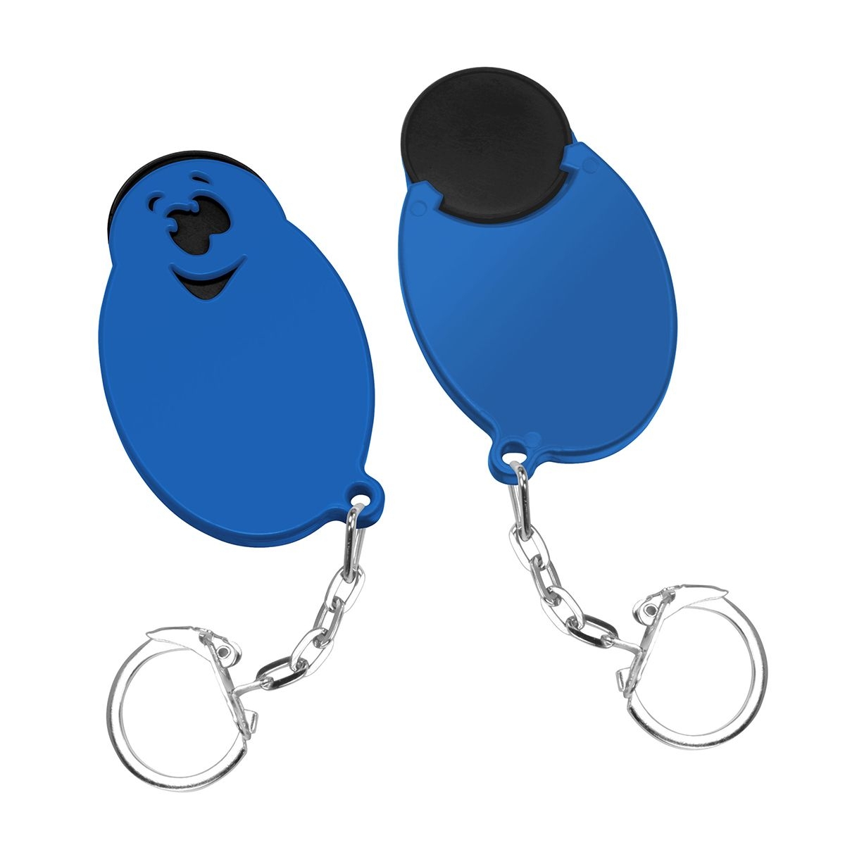 HE7855K-6-3Chiphalter mit 1€-Chip _Gesicht_ schwarz_ blau