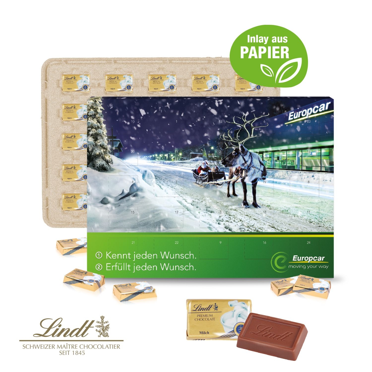 CD55330-02Wand-Adventskalender Lindt _Select Edition_ Inlay aus Papier_ Individuelles Motiv