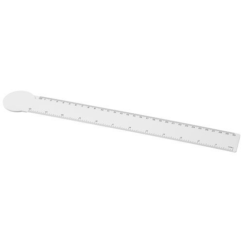 PF210464-1Tait 30 cm kreisfoermiges Lineal aus Recycling-Kunststoff_ weiss