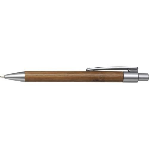 Kugelschreiber aus Bambus Lacey, Silber