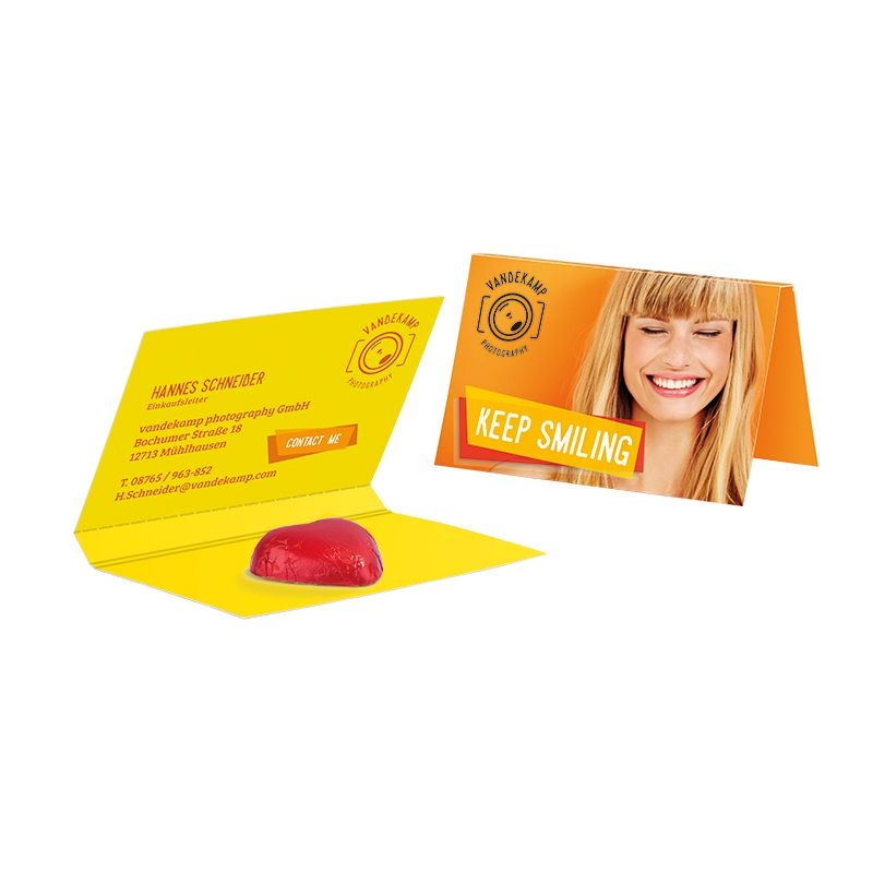 JG10173Werbekarte Visitenkartenformat Herz