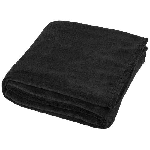 PF112810-1Bay Plaid-Decke aus extraweichem Coral-Fleece_ schwarz