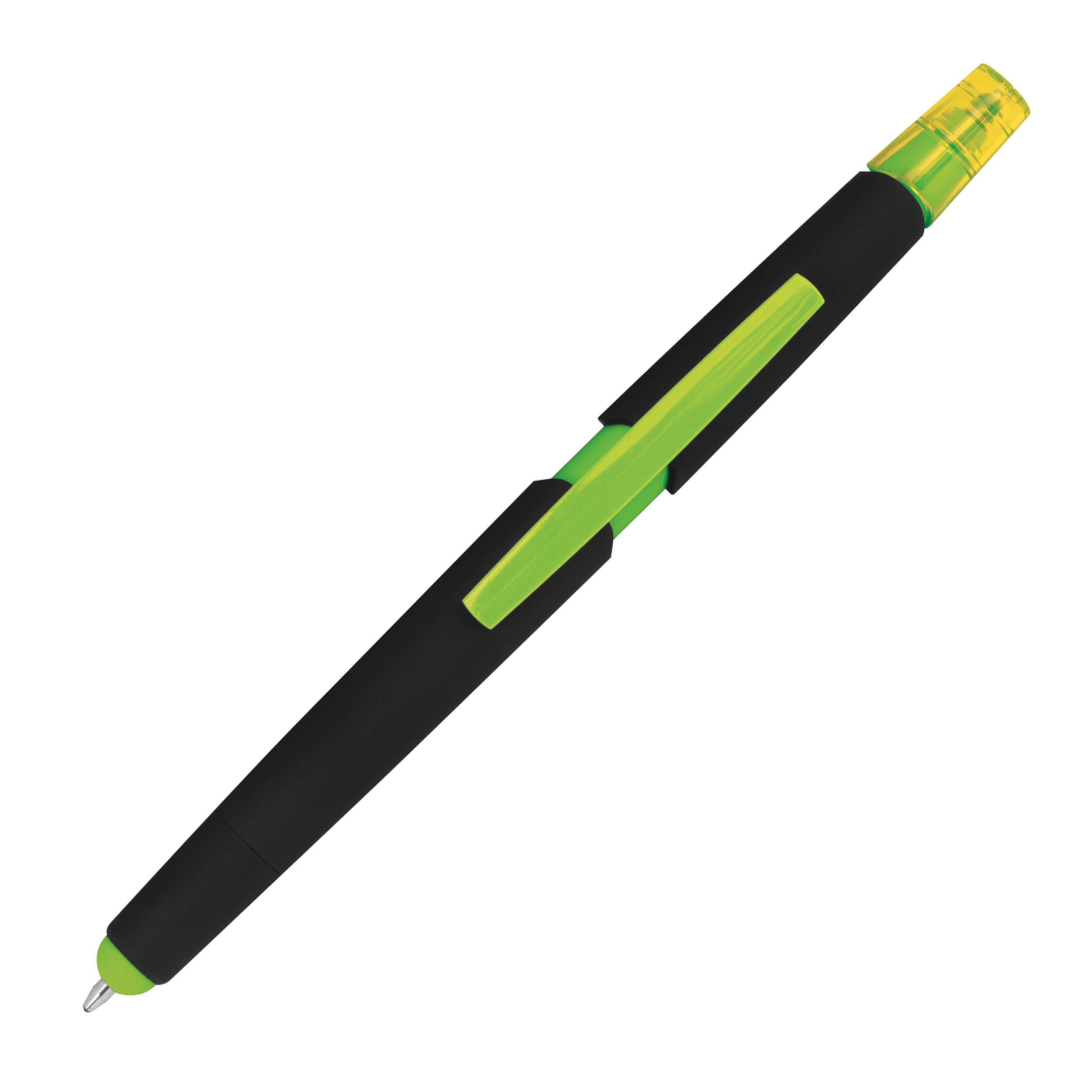 Kugelschreiber mit Textmarker und Touchfunktion, apfelgrün