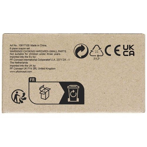 PF106171-1Ayo 6 teiliges Wachsmalstifteset_ natur