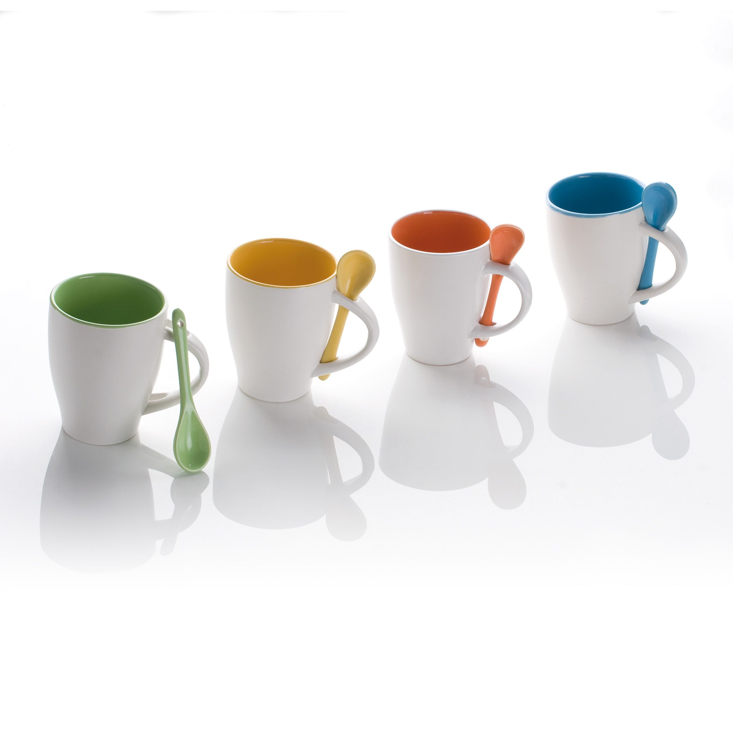 MA85095-09Tasse aus Porzellan mit Loeffel_ 250ml_ gruen