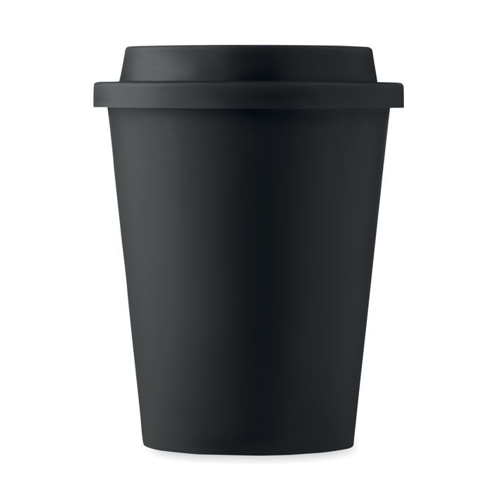 MO6582-03Nola Doppelwandiger Becher PP 300ml_ Schwarz