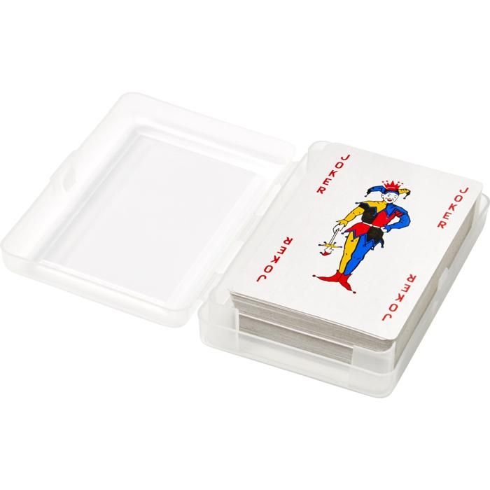GI8546-08Kartenspiel in transparenter PET Box Victoria_ rot