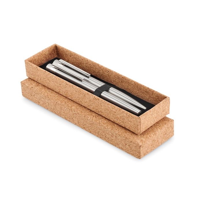 MO6795-16Graz Set Schreibgeraete-Set aus Edelstahl_ Mattsilber