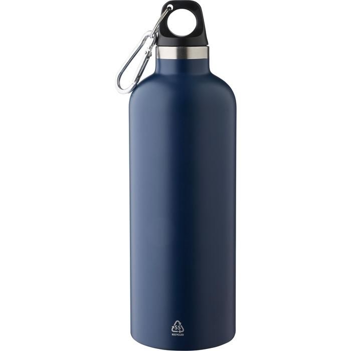 GI1204262-05Doppelwandige Flasche aus recyceltem Edelstahl _500 ml_ Lysandra_ blau