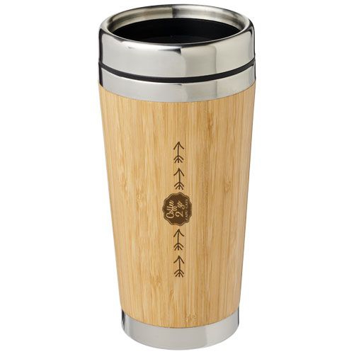 Bambus 450 ml Becher mit Bambus-Außenseite, braun
