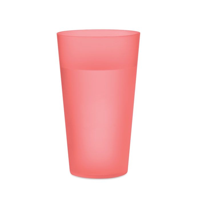 MO9907-25Festa Large Wiederverwendbarer Becher_ transparent rot