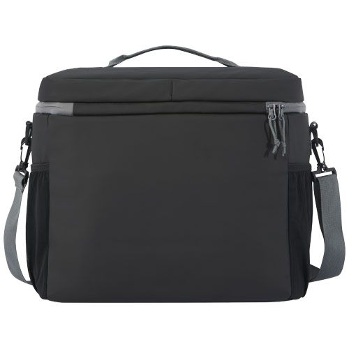 PF130045-1Aqua wasserabweisende Kuehltasche fuer 20 Dosen aus GRS Recyclingmaterial 22 L_ schwarz