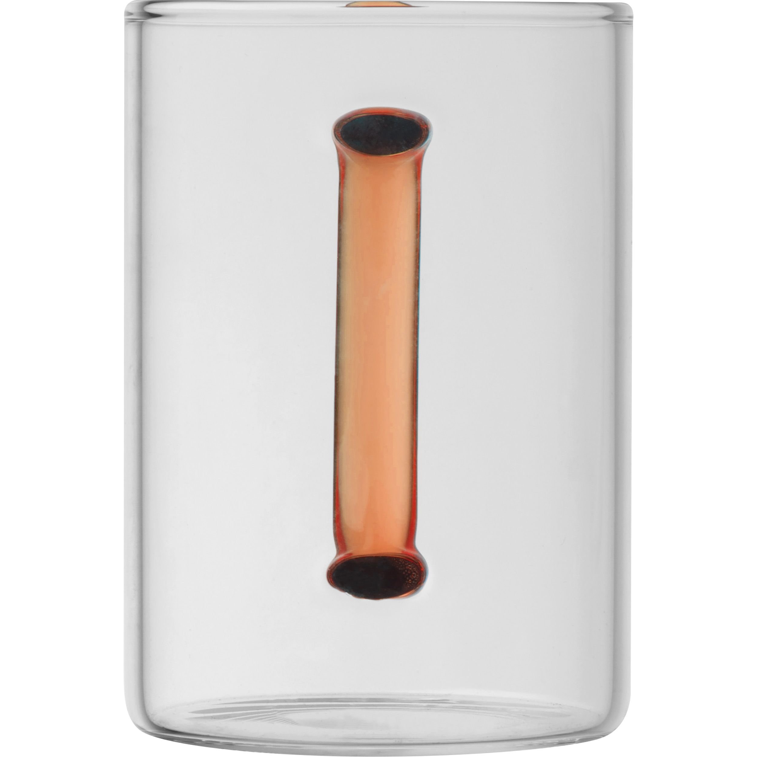 MA82340-05Glastasse mit farbigem Henkel_ 250ml_ rot