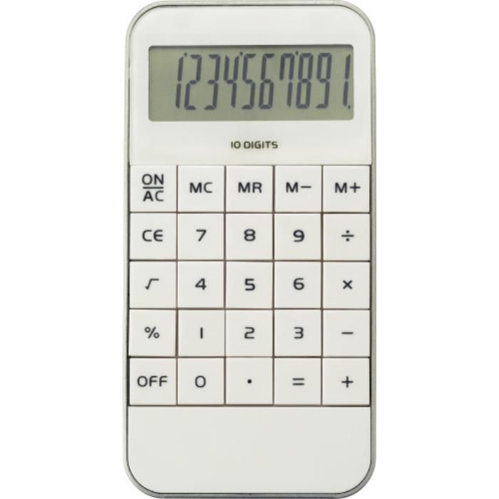 GI1140-02Taschenrechner aus ABS-Kunststoff Jareth_ Weiss