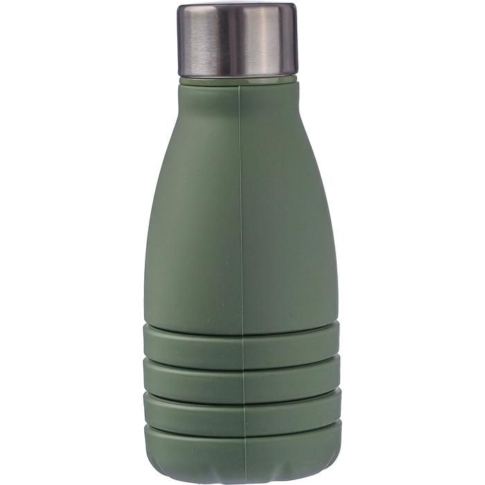 GI1172250-04Faltbare Silikon-Trinkflasche 550 ml Erin_ gruen
